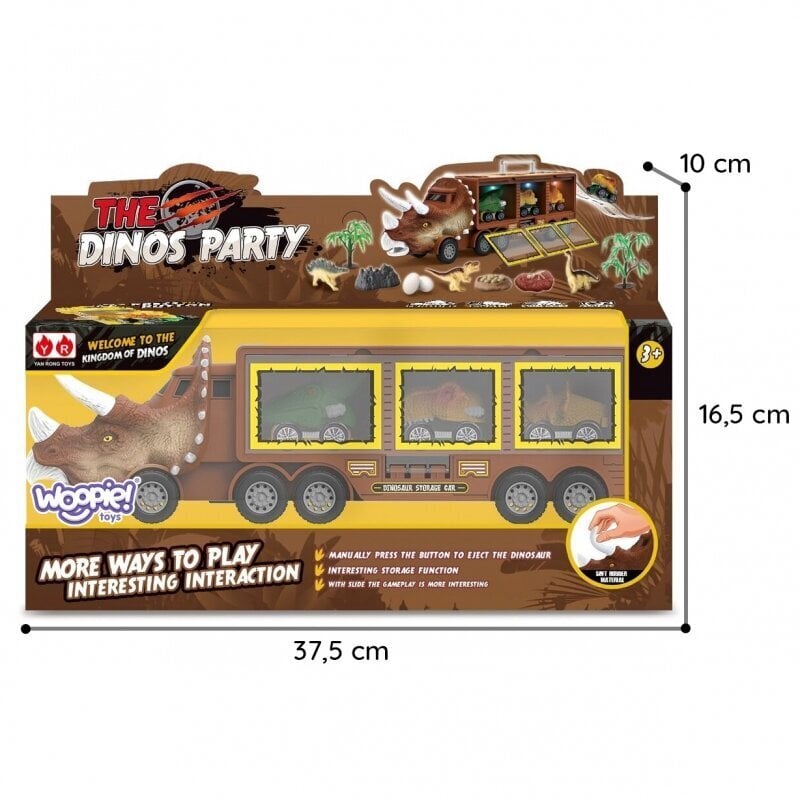 Dinosauruste veoauto koos Woopie kanderaketiga hind ja info | Poiste mänguasjad | kaup24.ee