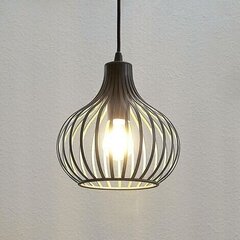 Подвесной светильник Lindby Frances, коричневый, 1 лампочка, Ø 23 см цена и информация | Люстры | kaup24.ee