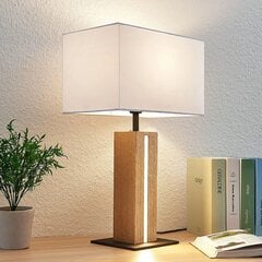Материал Настольная лампа Garry с деревянной рамой, угловая цена и информация | Настольная лампа | kaup24.ee