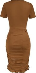 Женское платье LIUMILAC, коричневое цена и информация | Платье | kaup24.ee