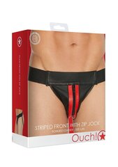 Сексуальные мужские трусы Ouch!, черный/красный цвет цена и информация | Сексуальное бельё для мужчин | kaup24.ee