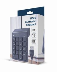 Gembird USB Numeric цена и информация | Клавиатура с игровой мышью 3GO COMBODRILEW2 USB ES | kaup24.ee