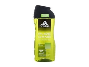 Dušigeel meestele Adidas Pure Game 3in1, 250 ml hind ja info | Dušigeelid, õlid | kaup24.ee