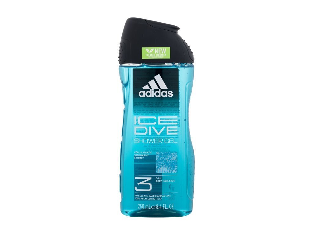 Dušigeel meestele Adidas Ice Dive, 250 ml цена и информация | Dušigeelid, õlid | kaup24.ee