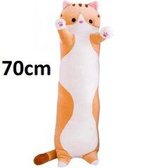 Длинная плюшевая игрушка «Кошка», коричневая, 50 см цена и информация | Мягкие игрушки | kaup24.ee