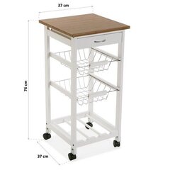 Köögikäru, 37 x 76 x 37 cm hind ja info | Hoiukastid ja -korvid | kaup24.ee