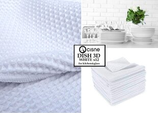 Vahvlikuivatuslapid Cisne Dish 3D White, 50x60cm, 12 tk. hind ja info | Puhastuslapid, salvrätikud | kaup24.ee