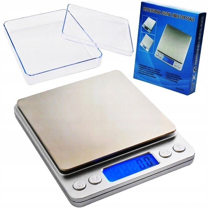 Ehtekaal Jewellery Scale 500g 0,01g Digital Precise LCD, 2 konteinerit цена и информация | Köögikaalud | kaup24.ee