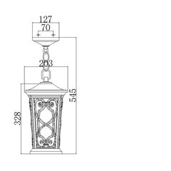 Подвесной светильник для улицы Elstead Lighting Enzo HK-ENZO8-S цена и информация | Уличное освещение | kaup24.ee