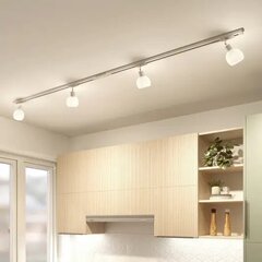 Lindby Jeanit 1-faasiline LED rada, valge цена и информация | Потолочные светильники | kaup24.ee
