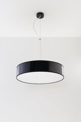 Rippvalgusti SOLLUX Arena 45 Black цена и информация | Потолочный светильник Home ESPRIT Белый Коричневый Деревянный Металл 25 W 40 x 40 x 70 cm | kaup24.ee