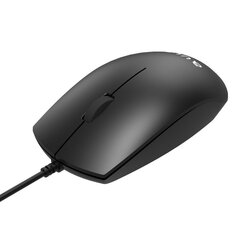 Aula AM100 Ergonomic Comfort Shape PC / sülearvuti hiir 3 nuppu 1200 dpi USB kaabel must hind ja info | Hiired | kaup24.ee