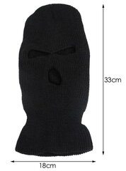 Чёрная термобалаклава, KR80 цена и информация | Мужские шарфы, шапки, перчатки | kaup24.ee
