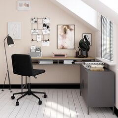Письменный стол Queer Eye Bradford, коричневый/черный цвет цена и информация | Компьютерные, письменные столы | kaup24.ee