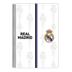 Märkmik Real Madrid C.F. Must Valge A4 цена и информация | Тетради и бумажные товары | kaup24.ee