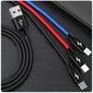 USB-kaabel - USB tüüp C / microUSB / Lightning Pixel 1,1 m hind ja info | Mobiiltelefonide kaablid | kaup24.ee