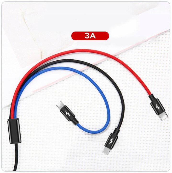 USB-kaabel - USB tüüp C / microUSB / Lightning Pixel 1,1 m цена и информация | Mobiiltelefonide kaablid | kaup24.ee