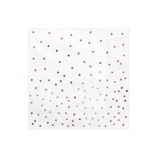 Салфетки Dots, белые, 33x33 см (1 упаковка / 20 шт.) цена и информация | Праздничная одноразовая посуда | kaup24.ee