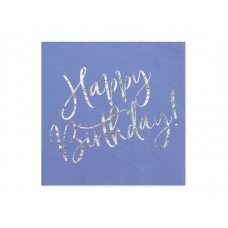Салфетки Happy Birthday, темно-синие, 33x33см (1 упаковка / 20 шт.) цена и информация | Праздничная одноразовая посуда | kaup24.ee