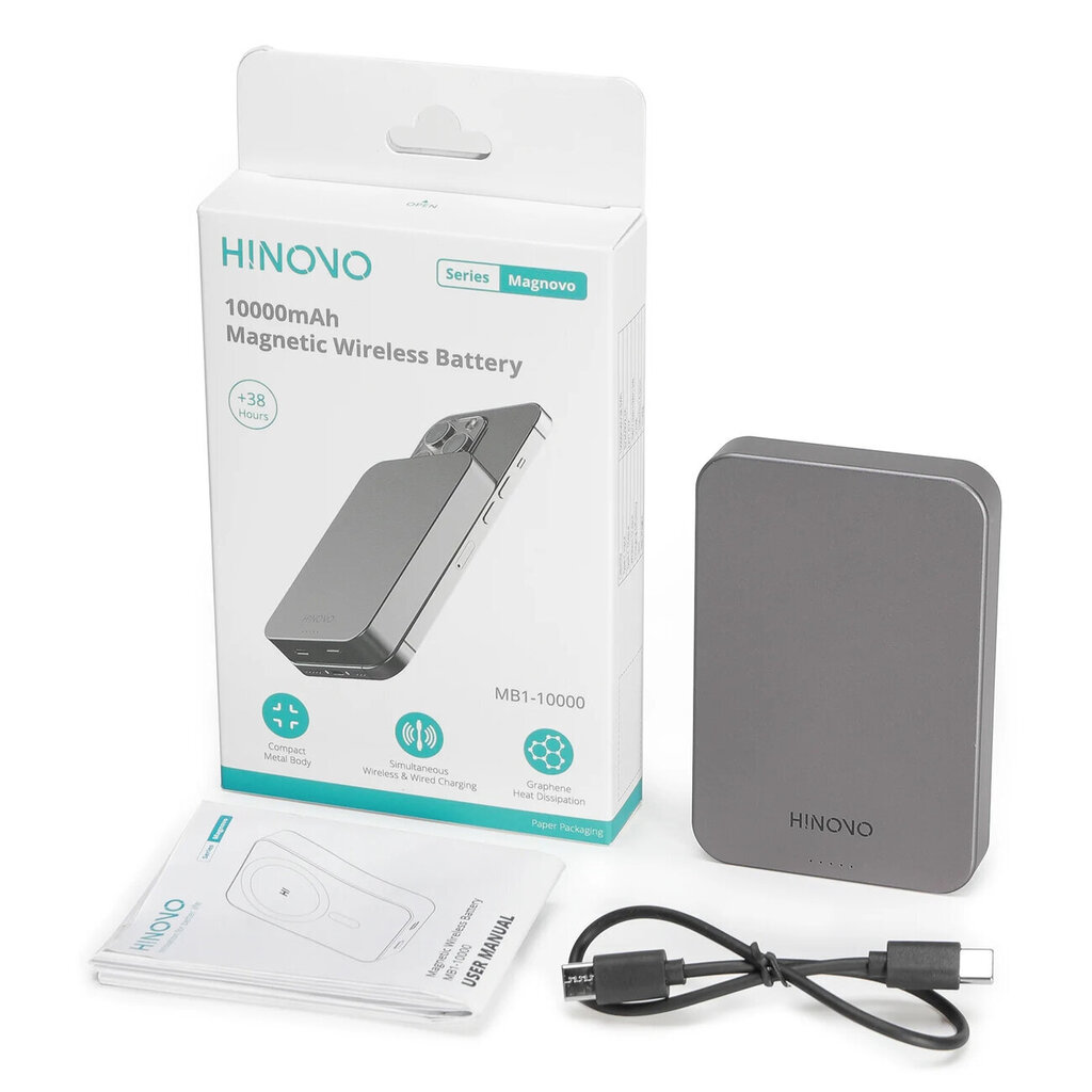 Hinovo MB1-10000 MagSafe 10000 mAh 15W цена и информация | Akupangad | kaup24.ee