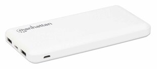 Manhattan 10000 mAh, 2x USB-A (2.1A & 1A), USB-C & Micro-USB (2A) цена и информация | Зарядные устройства Power bank | kaup24.ee