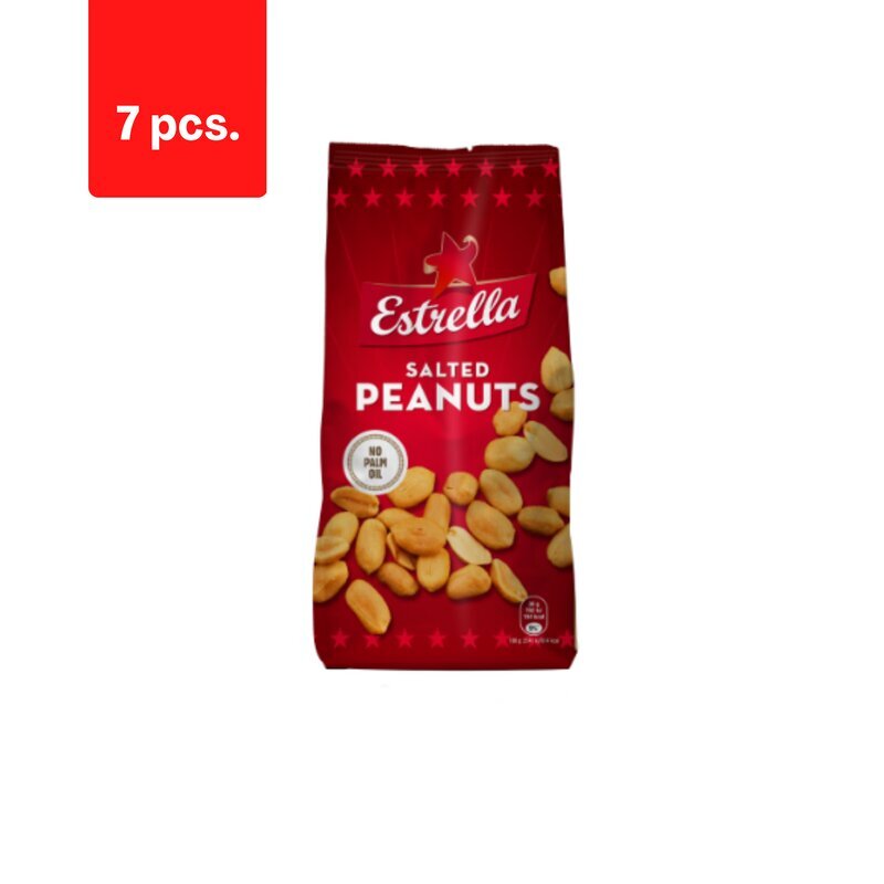 Praetud maapähklid ESTRELLA soolaga, 400 g x 7 tk hind ja info | Suupisted, krõpsud | kaup24.ee