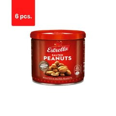 Praetud maapähklid ESTRELLA, soolaga, 140 g x 6 tk hind ja info | Suupisted, krõpsud | kaup24.ee