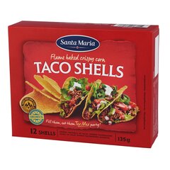 Maisikorvid SANTA MARIA Tex Mex Taco shells, 125 g x 12 tk hind ja info | Lisandid toiduvalmistamiseks | kaup24.ee