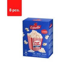 Попкорн ESTRELLA, с солью, 3*90 г x 8 уп. цена и информация | Закуски, чипсы | kaup24.ee