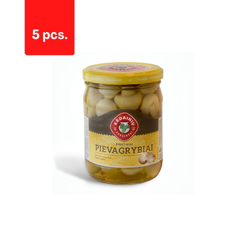 Marineeritud šampinjonid KĖDAINIų Selections, 480g/255g x 5 tk. hind ja info | Hoidised, keedised, konservid | kaup24.ee