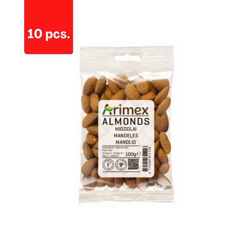 Mandlid ARIMEX, 100 g x 10 tk. hind ja info | Pähklid, seemned, kuivatatud puuviljad | kaup24.ee