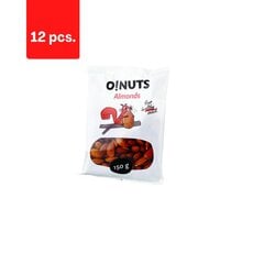 Mandlid O!NUTS, 150 g x 12 tk hind ja info | Pähklid, seemned, kuivatatud puuviljad | kaup24.ee