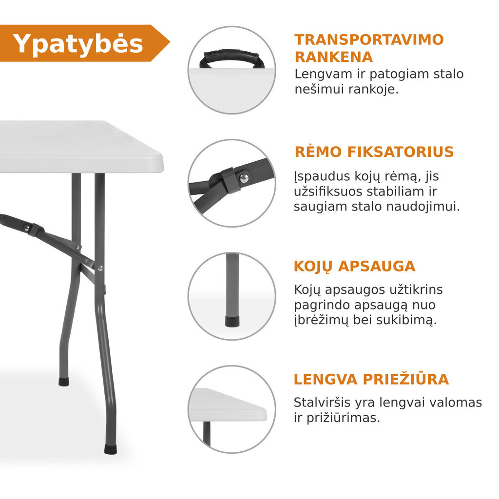 Kokkupandav laud Tonro, 120 cm цена и информация | Aialauad | kaup24.ee