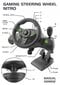 Vibratsiooniga rool PC PS3 + pedaalid цена и информация | Mänguroolid | kaup24.ee