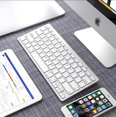 Беспроводная клавиатура — тонкая Bluetooth-клавиатура для ПК, MAC, iPad цена и информация | Клавиатуры | kaup24.ee