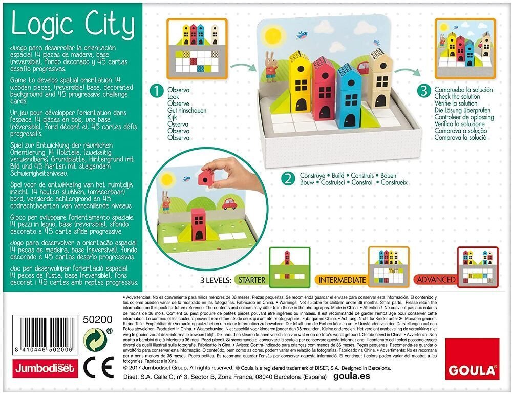 Puidust loogikapusle Logical City Goula 50200 цена и информация | Arendavad mänguasjad | kaup24.ee