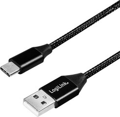 LogiLink CU0139 USB-A - USB-C, 0.3 m цена и информация | Кабели для телефонов | kaup24.ee