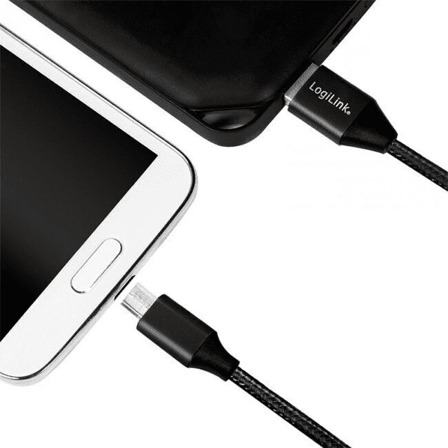 LogiLink CU0144 USB-A - microUSB, 1 m цена и информация | Mobiiltelefonide kaablid | kaup24.ee