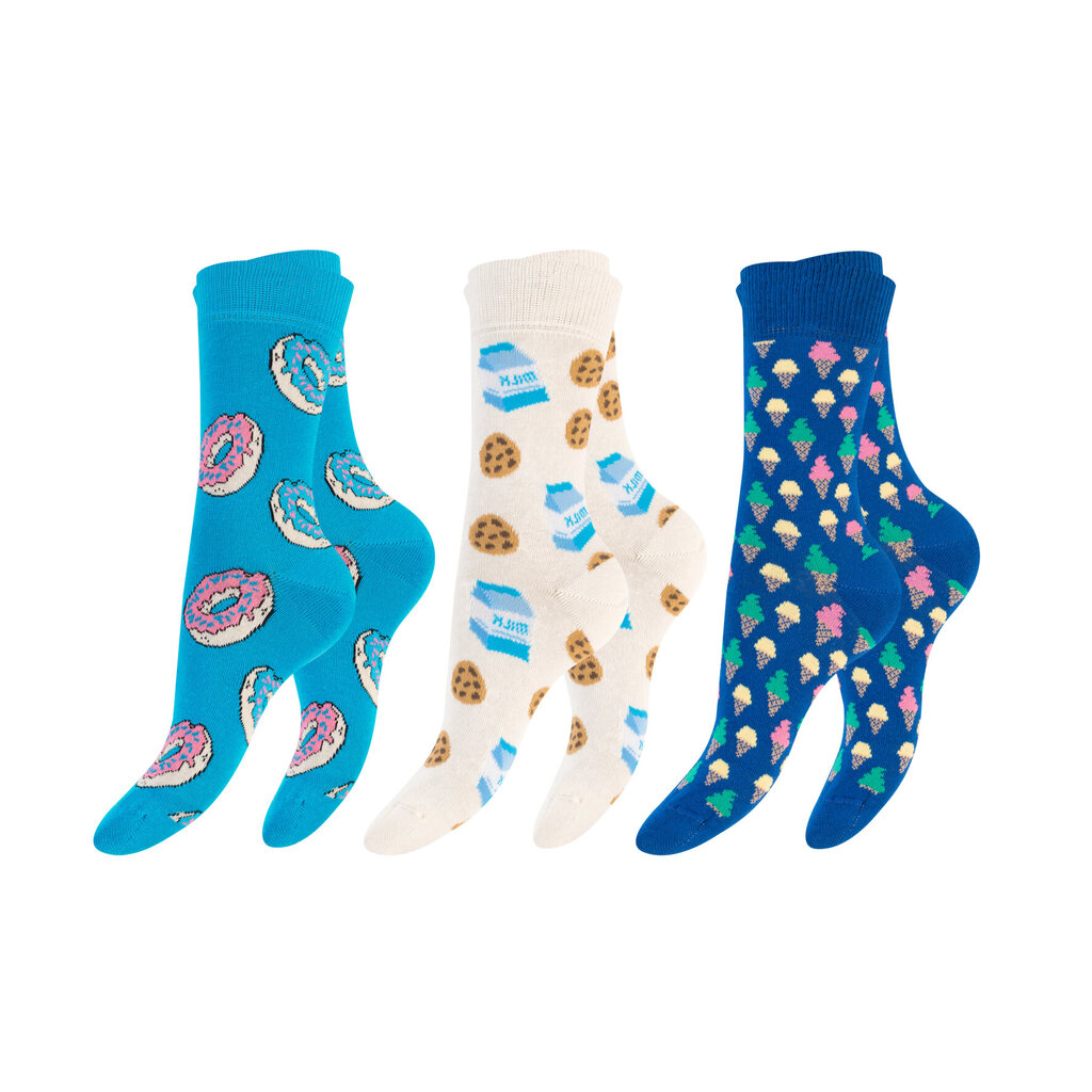 Unisex värvilised sokid Footstar Funny Socks 79045, 3 paari цена и информация | Meeste sokid | kaup24.ee