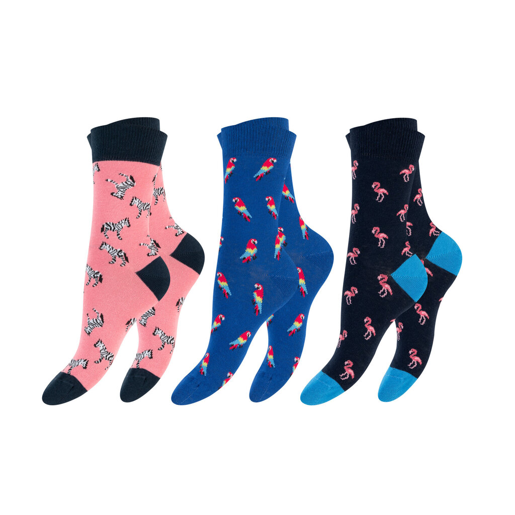 Unisex värvilised sokid Footstar Funny Socks 79044, 3 paari hind ja info | Meeste sokid | kaup24.ee