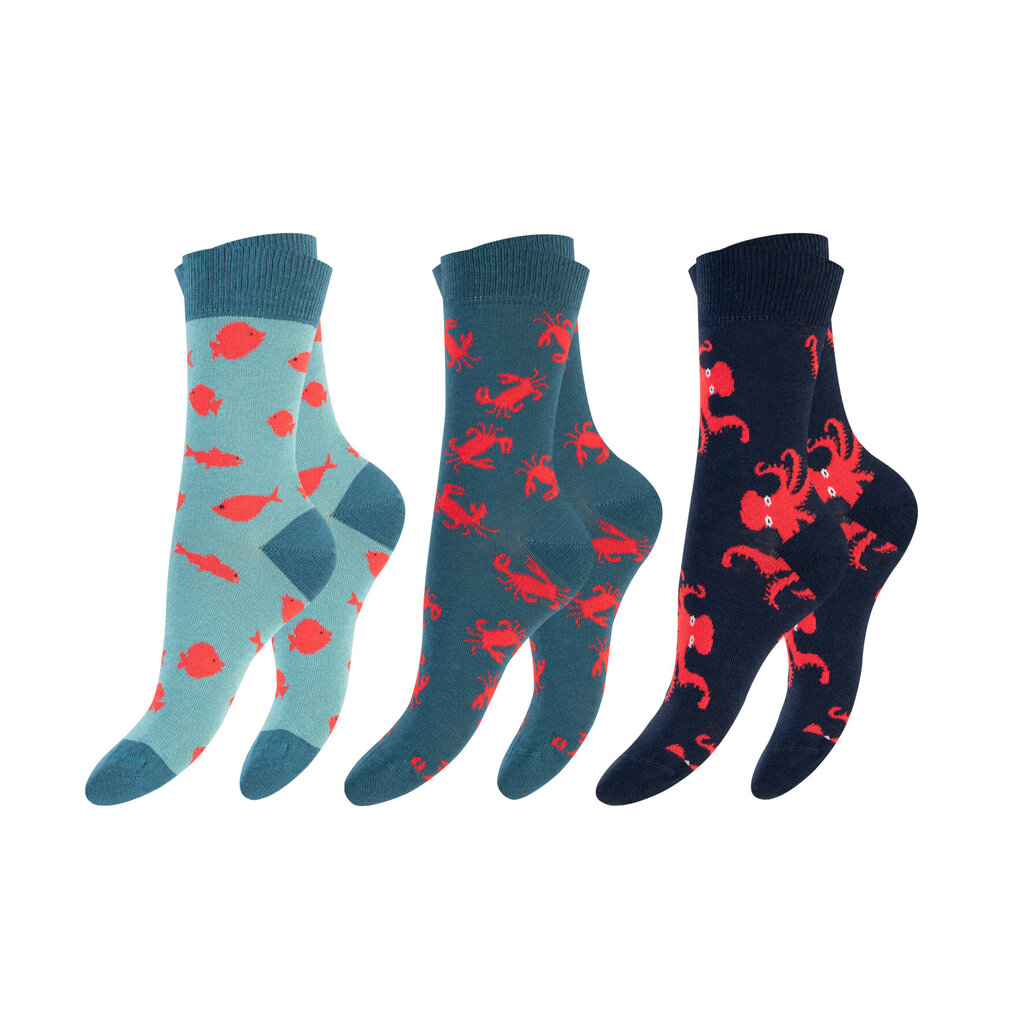 Unisex värvilised sokid Footstar Funny Socks 79044, 3 paari hind ja info | Meeste sokid | kaup24.ee