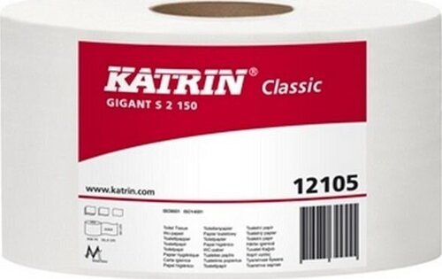 Туалетная бумага Classic Gigant S2 Katrin, рулон, 130 м, 2 слоя цена и информация | Туалетная бумага, бумажные полотенца | kaup24.ee