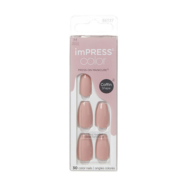 Kunstküüned imPRESS Press-On Manicure Bare But Butter Short Nails Sumptuous, 30 tk., S suurus цена и информация | Maniküüri ja pediküüri tarvikud | kaup24.ee