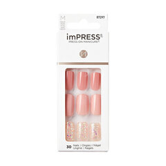 Накладные ногти imPRESS Press-On Manicure Bare But Butter Short Nails, 30 шт. цена и информация | Средства для маникюра и педикюра | kaup24.ee