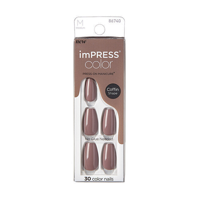 Kunstküüned imPRESS Press-On Manicure Bare But Butter Short Nails Dusk Till Dawn, 30 tk., M suurus hind ja info | Maniküüri ja pediküüri tarvikud | kaup24.ee