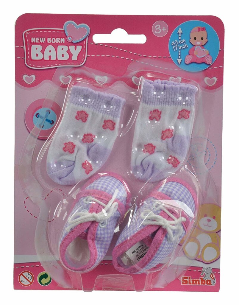 Nuku kingad ja sokid Simba New Born Baby цена и информация | Tüdrukute mänguasjad | kaup24.ee