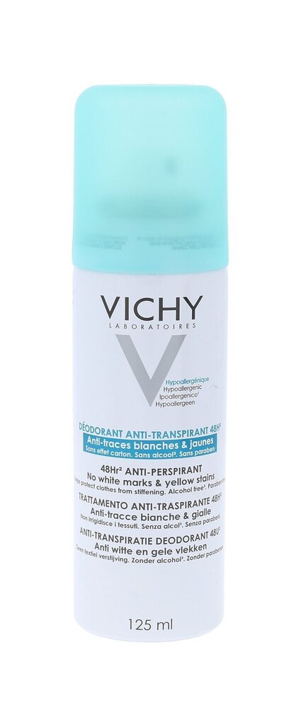 Spreideodorant antiperspirant Vichy 48 Hour No Trace 125 ml hind ja info | Deodorandid | kaup24.ee