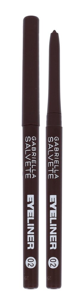 Gabriella Salvete Automatic Eyeliner silmapliiats 0,28 g, 02 Brown цена и информация | Ripsmetušid, lauvärvid, silmapliiatsid, seerumid | kaup24.ee