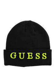 Müts GUESS JEANS Logo Print Black/yellow Combo 520914137 цена и информация | Шапки, перчатки, шарфы для мальчиков | kaup24.ee