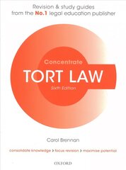 Tort Law Concentrate: Law Revision and Study Guide 6th Revised edition hind ja info | Majandusalased raamatud | kaup24.ee